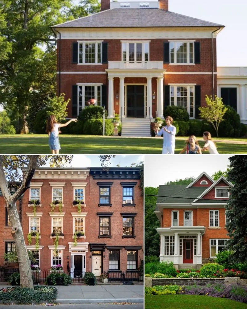 See photos of The Ahmed Exterior paint and trim colors in different spaces, including bathrooms, bedrooms, living rooms, and ktichens. This design is Urban, Family-Friendly, Eclectic, and Classic. These reference photos give you an idea of what the wall paint and trim color combinations can look like in your space.