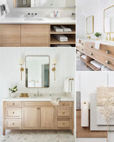 See photos of The Ayla paint colors in different spaces.The Ayla Full Bath reference images, paint samples, color swatches, and design elements. The Ayla bathroom design is Light, Soft, Warm, and Timeless. The Ayla room design includes 3D renderings, mood boards, color and finish palettes, paint schedules, tile schedules, design brief, product selections, an editable budget document, and a link for one-on-one phone support with our team of professional interior designers.