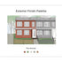 The Ahmed Exterior cover page with inspiration photos, renderings, materials, and design elements. The Ahmed is Urban, Family-Friendly, Eclectic, and Classic