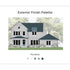 The Olivia Exterior cover page with inspiration photos, renderings, materials, and design elements. The Olivia is Light, Simple, Traditional, and Versatile
