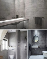See photos of The Kenneth interior paint and trim colors in different spaces, including bathrooms, bedrooms, living rooms, and ktichens. This design is Tough, Simple, Cool, and Modern. These reference photos give you an idea of what the wall paint and trim color combinations can look like in your space.