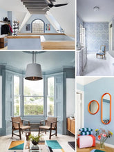 See photos of The Julie paint and trim colors in different spaces, including bathrooms, bedrooms, living rooms, and ktichens. This design is Light, Calm, Soft, and Timeless. These reference photos give you an idea of what the wall paint and trim color combinations can look like in your space.